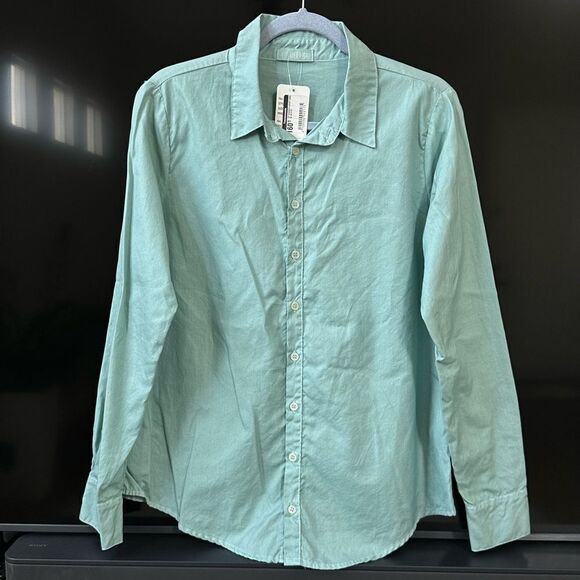 CP Shades Romy Cotton Button Down Shirt Mint Green, Size M - Picture 1 of 6